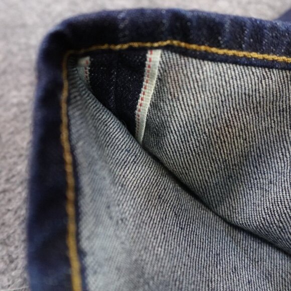 Gap Cone Oak Selvedge Jeans 32 x 33 Blue Slim Cotton Blend Straight Oldstock NEW - Picture 5 of 12